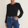 Tops & T-Shirts^Phase Eight Anda Frill Detail Bor Top Charcoal