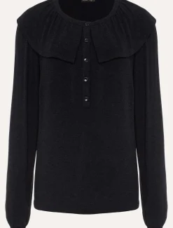 Tops & T-Shirts^Phase Eight Anda Frill Detail Bor Top Charcoal