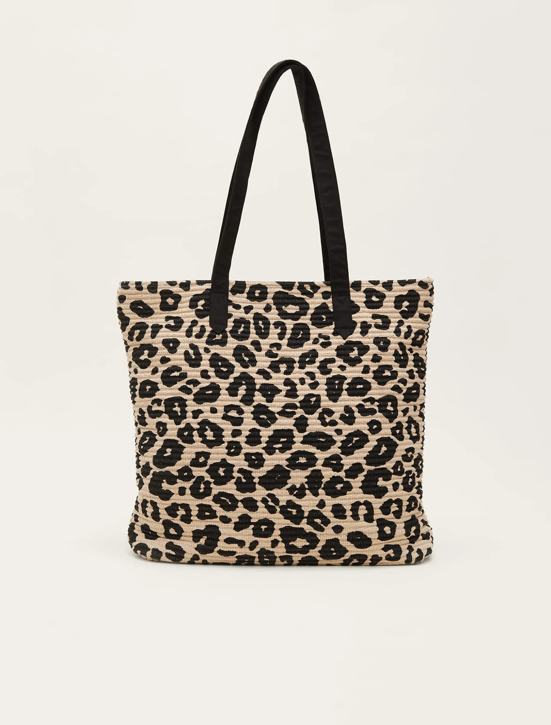 Bags^Phase Eight Animal Print Tote Bag Neutral/ Black