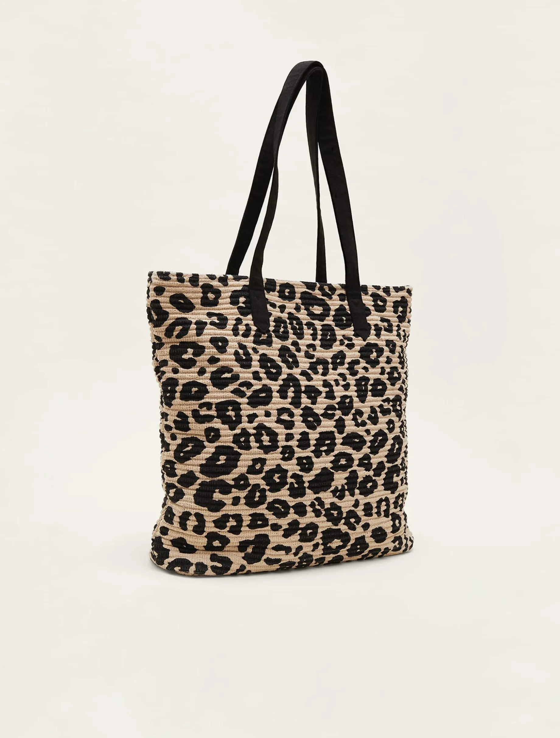 Bags^Phase Eight Animal Print Tote Bag Neutral/ Black