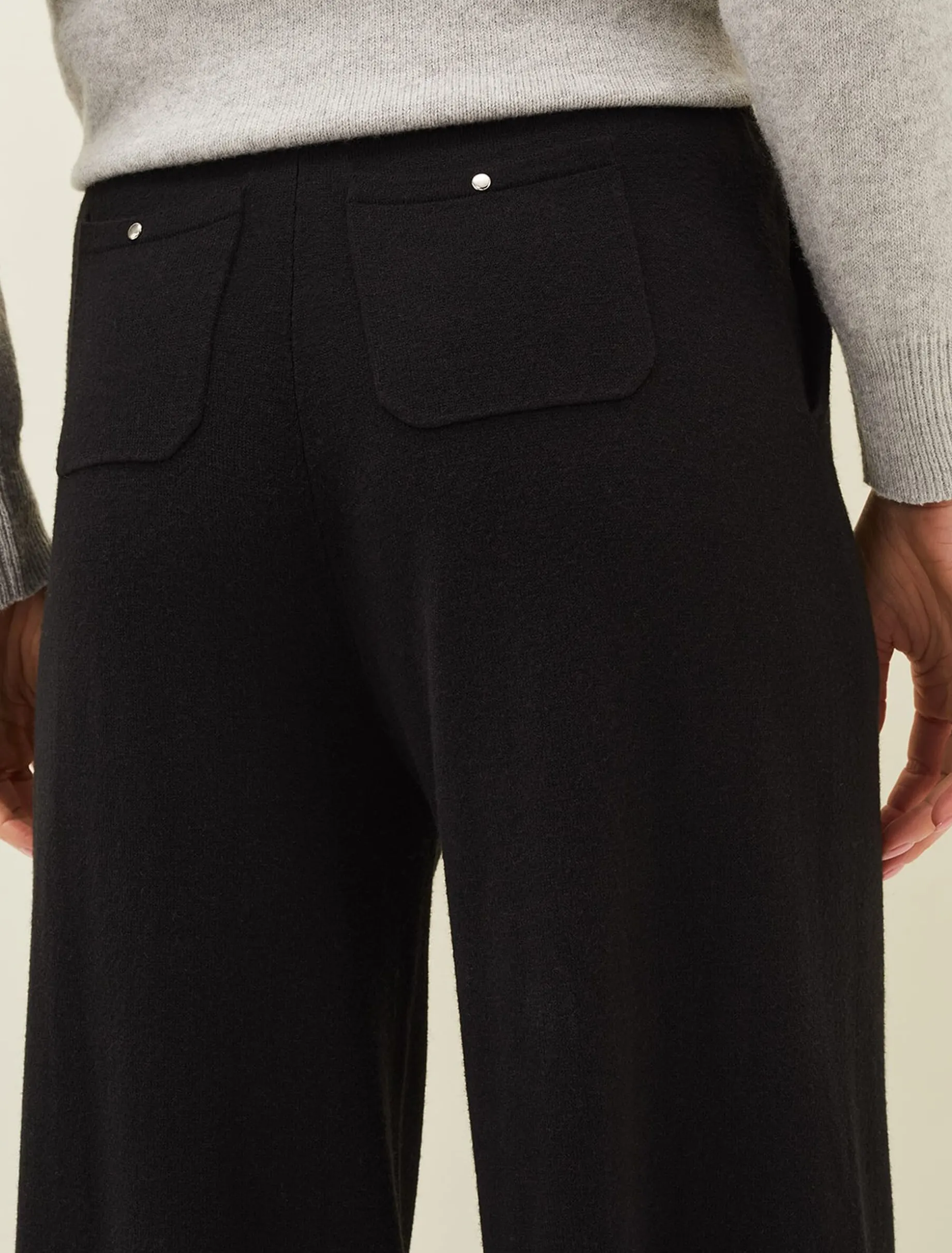 Trousers & Shorts^Phase Eight Annan Knitted Wide Leg Culottes Black