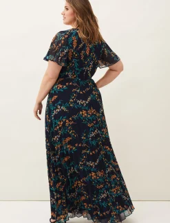 Dresses^Phase Eight Annie Floral Maxi Dress Navy/Multi