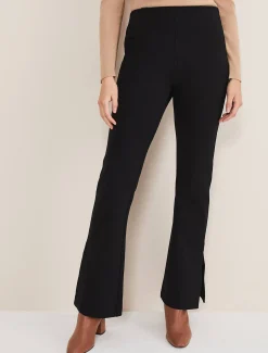Trousers & Shorts^Phase Eight Ara Side Split Bootcut Ponte Trouser Black