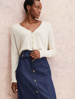 Knitwear^Phase Eight Arabella Cashmere Cardigan Buttermilk