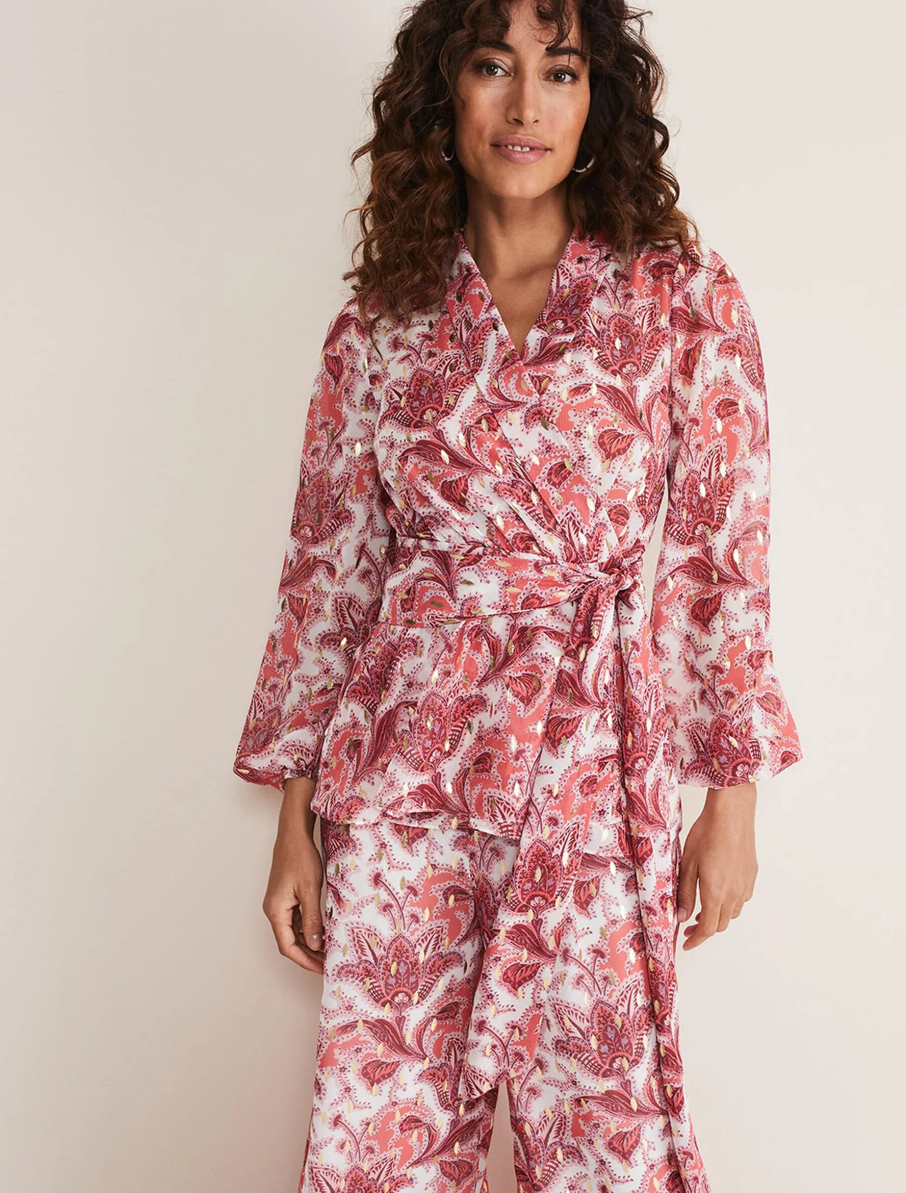 Tops & T-Shirts^Phase Eight Arabella Print Top Sunset/Multi