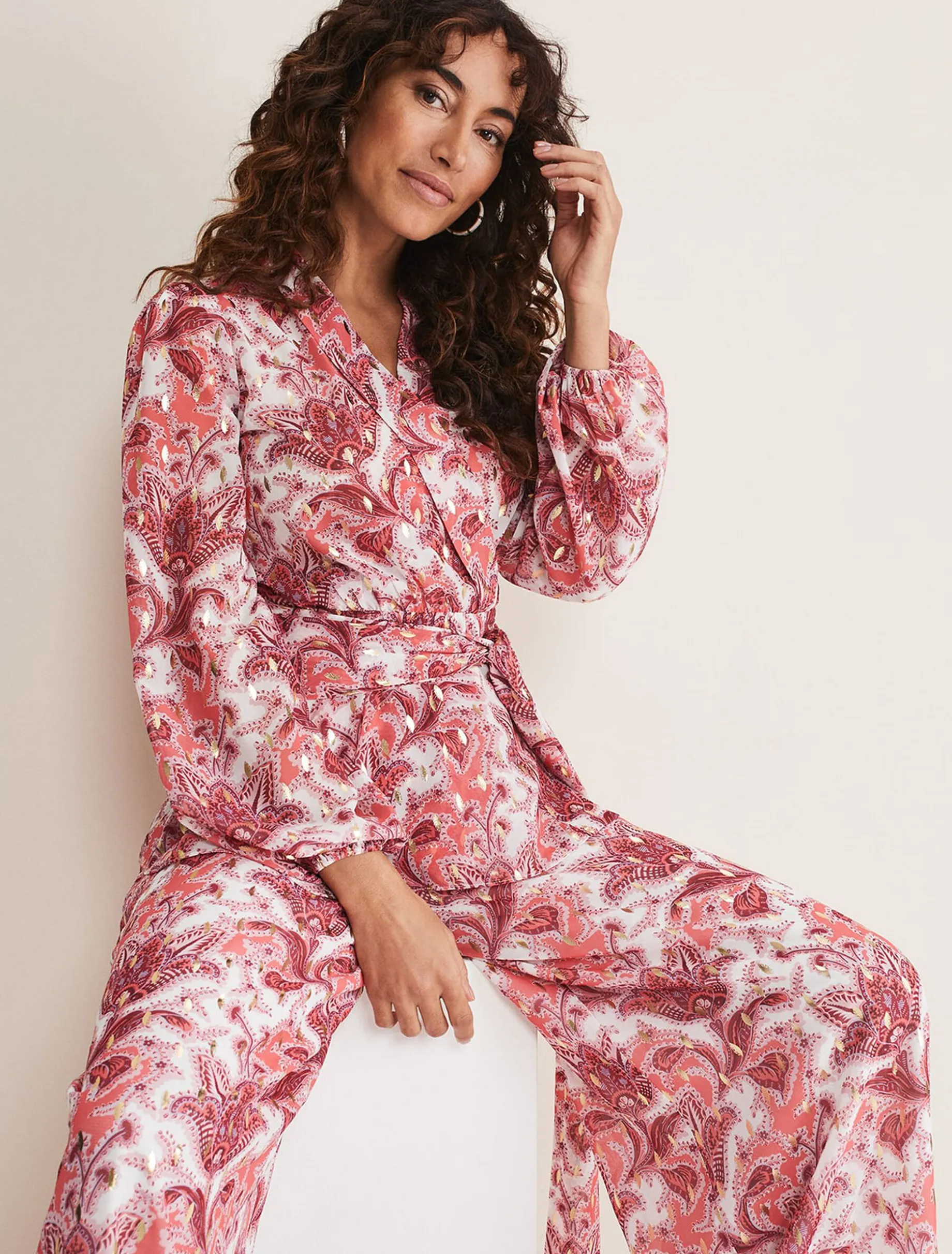 Tops & T-Shirts^Phase Eight Arabella Print Top Sunset/Multi