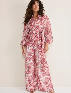 Trousers & Shorts^Phase Eight Arabella Print Trousers Sunset/Multi