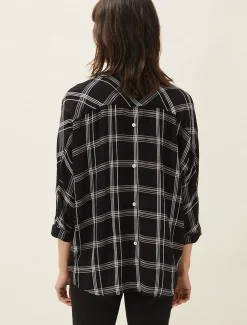 Shirts & Blouses^Phase Eight Arella Check Blouse Ivory/Black