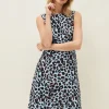 Dresses^Phase Eight Arizona Leopard Dress Blue Multi