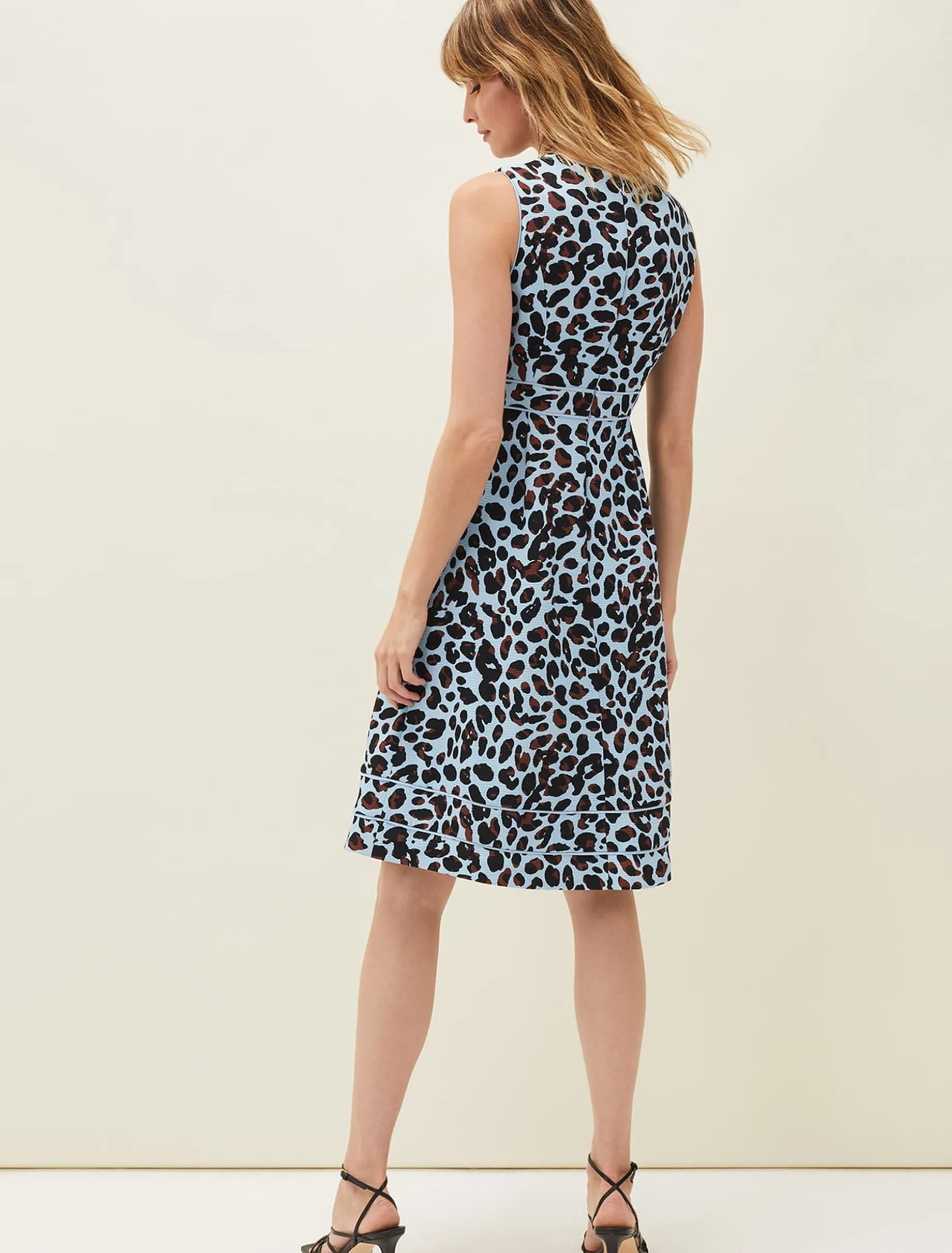 Dresses^Phase Eight Arizona Leopard Dress Blue Multi