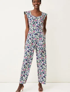 Dresses^Phase Eight Arya Floral Frill Jumpsuit Multi-Coloured