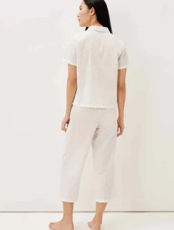 Pyjamas^Phase Eight Ashai Dobby Spot Pj Set Ivory/Pink
