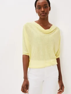 Knitwear^Phase Eight Ashely Cowl Tape Knit Lemon