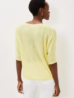Knitwear^Phase Eight Ashely Cowl Tape Knit Lemon