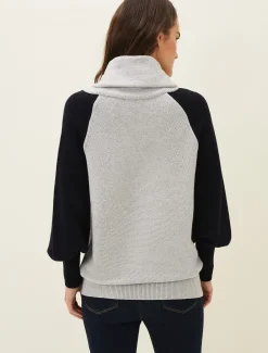 Knitwear^Phase Eight Audra Colourblock Knit Jumper Green/Pink