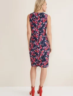Dresses^Phase Eight Aurelia Floral Dress Navy/Multi