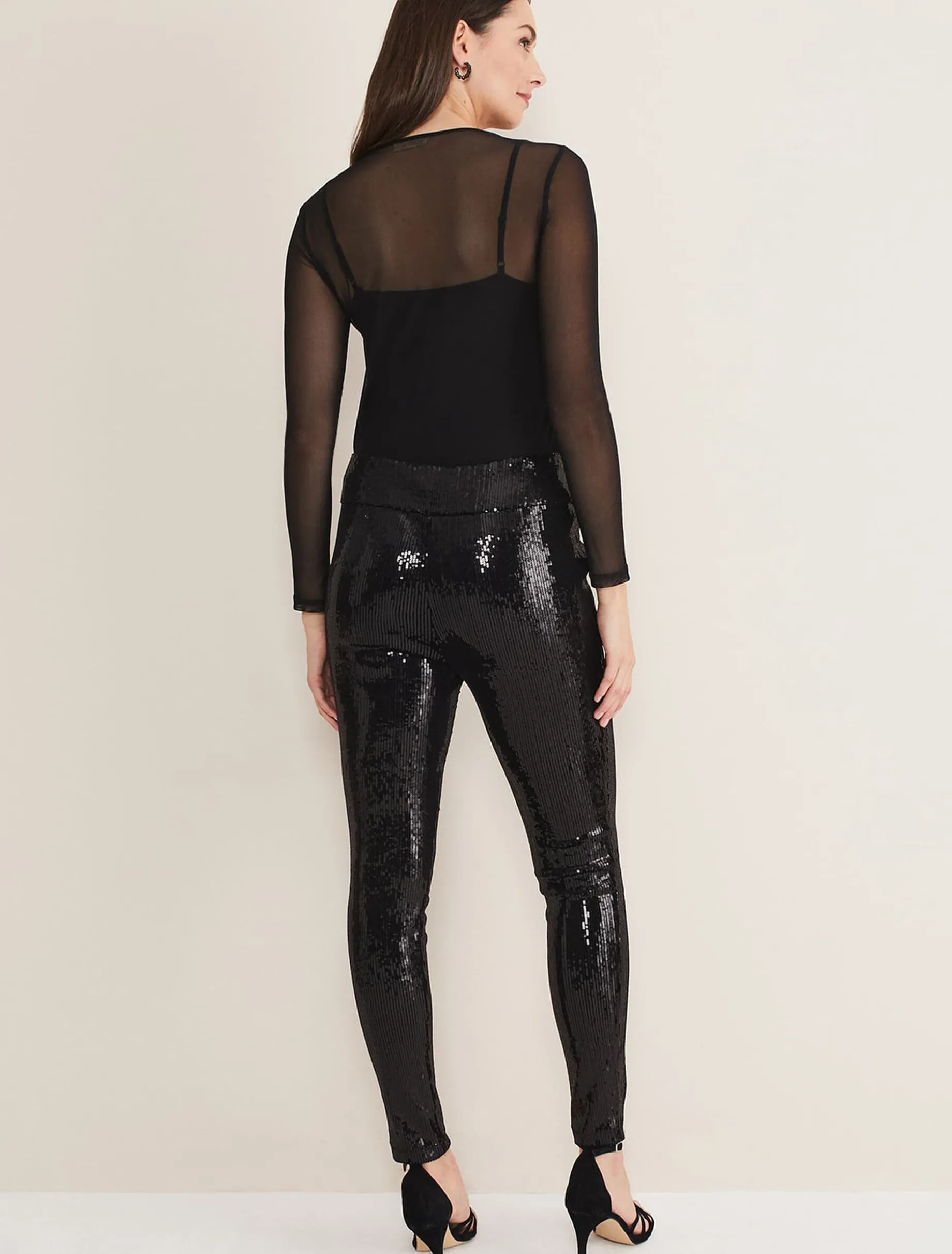 Trousers & Shorts^Phase Eight Ausha Sequin Legging Black