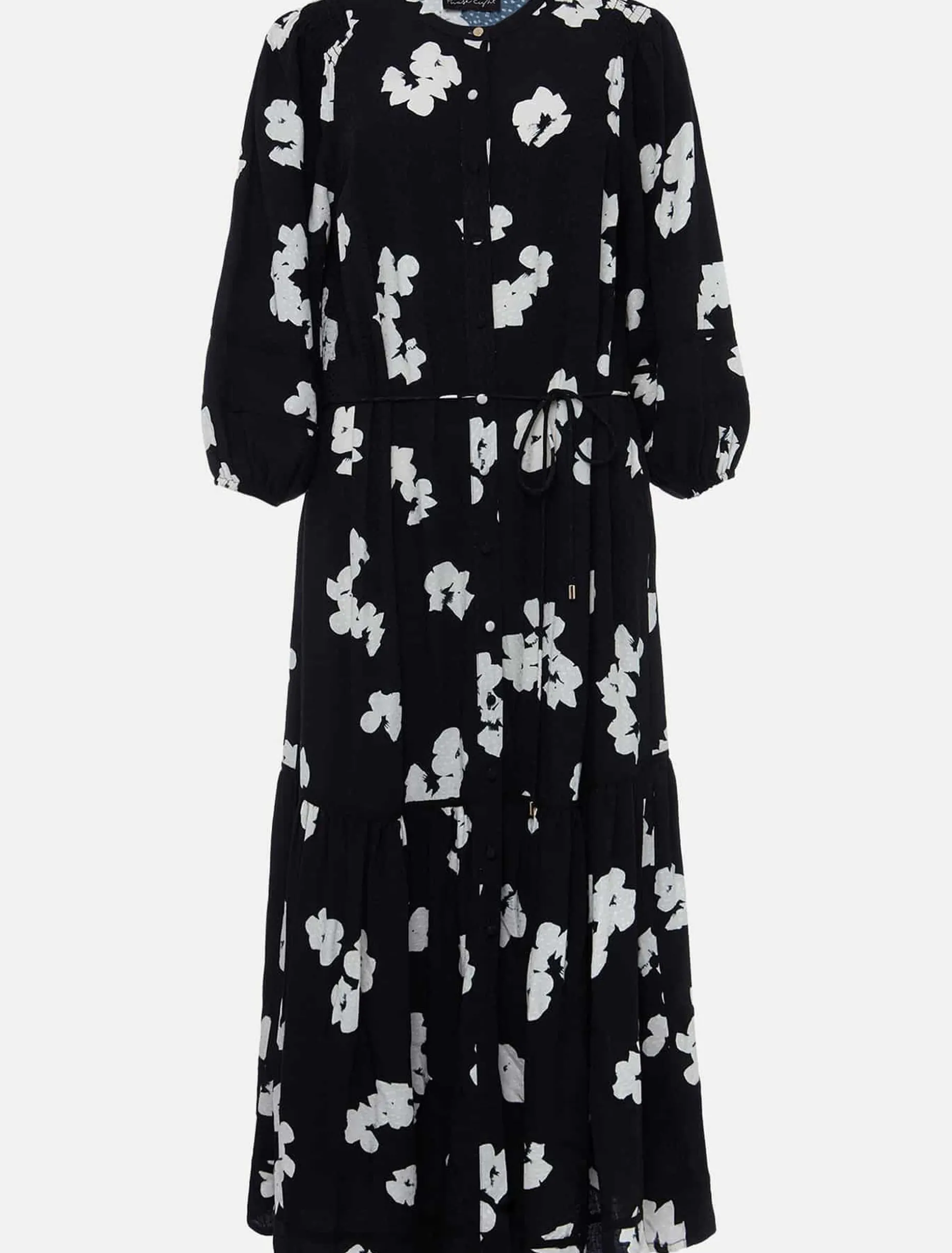 Dresses^Phase Eight Ava Geo Print Midaxi Dress Black/Ivory