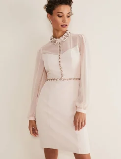 Dresses^Phase Eight Avah Embellished Fitted Dress Cameo