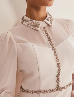 Dresses^Phase Eight Avah Embellished Fitted Dress Cameo