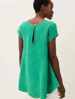 Shirts & Blouses^Phase Eight Avanna Linen Blouse Green