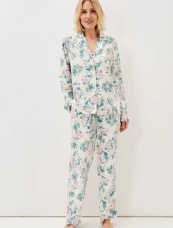 Pyjamas^Phase Eight Avarie Chinoiserie Print Pj Set Ivory/Multi