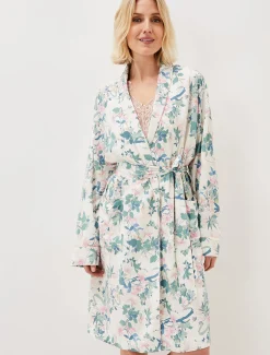 Pyjamas^Phase Eight Avarie Chinoiserie Print Robe Ivory/Multi