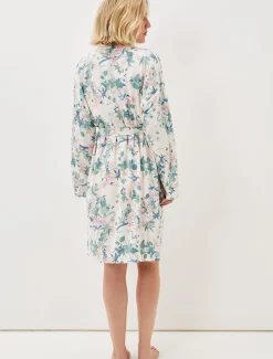 Pyjamas^Phase Eight Avarie Chinoiserie Print Robe Ivory/Multi