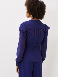 Tops & T-Shirts^Phase Eight Avril Frill Wrap Co Ord Top Violet