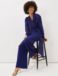 Tops & T-Shirts^Phase Eight Avril Frill Wrap Co Ord Top Violet
