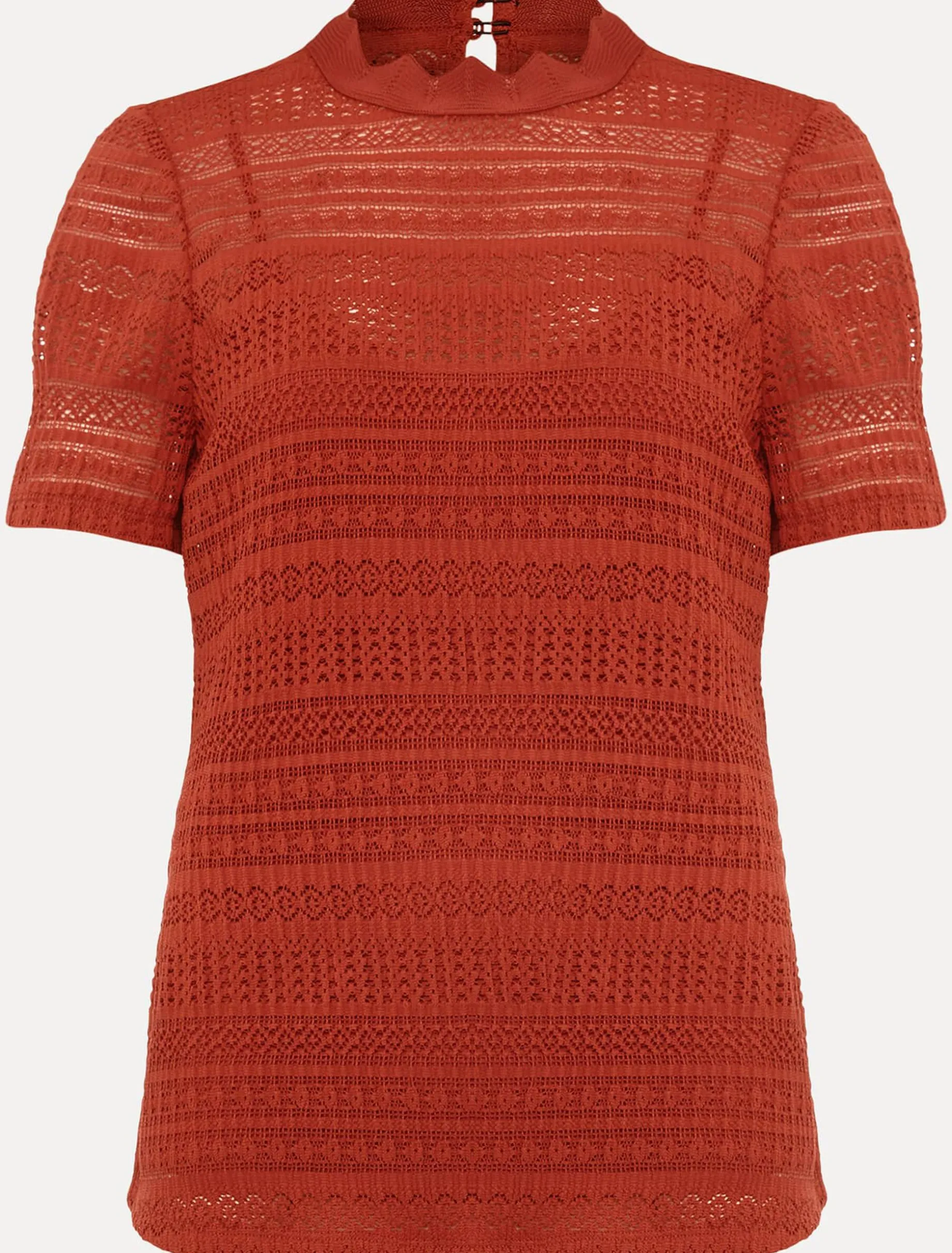 Tops & T-Shirts^Phase Eight Ayah Fitted Lace Top Terracotta