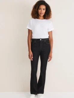 Trousers & Shorts^Phase Eight Ayca Topstitch Bootcut Jeans Black