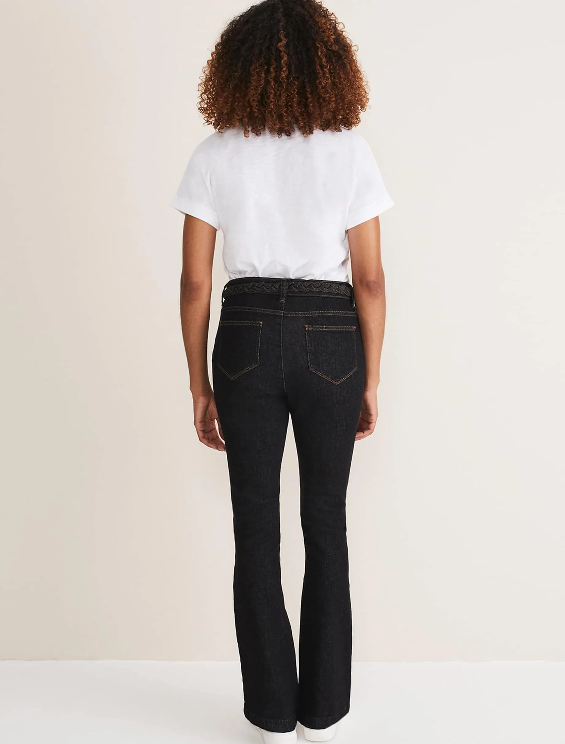 Trousers & Shorts^Phase Eight Ayca Topstitch Bootcut Jeans Black