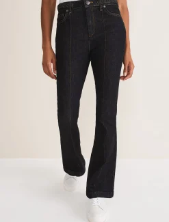 Trousers & Shorts^Phase Eight Ayca Topstitch Bootcut Jeans Black