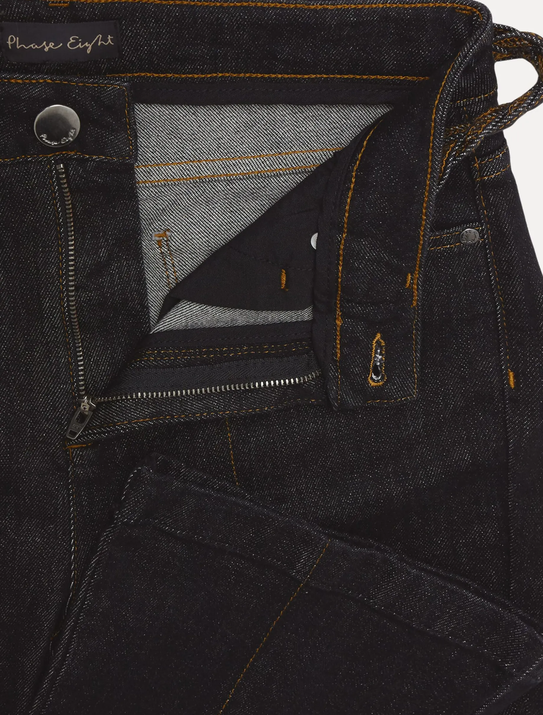 Trousers & Shorts^Phase Eight Ayca Topstitch Bootcut Jeans Black