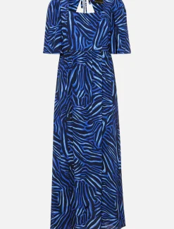 Dresses^Phase Eight Ayesha Zebra Print Midi Dress Blue