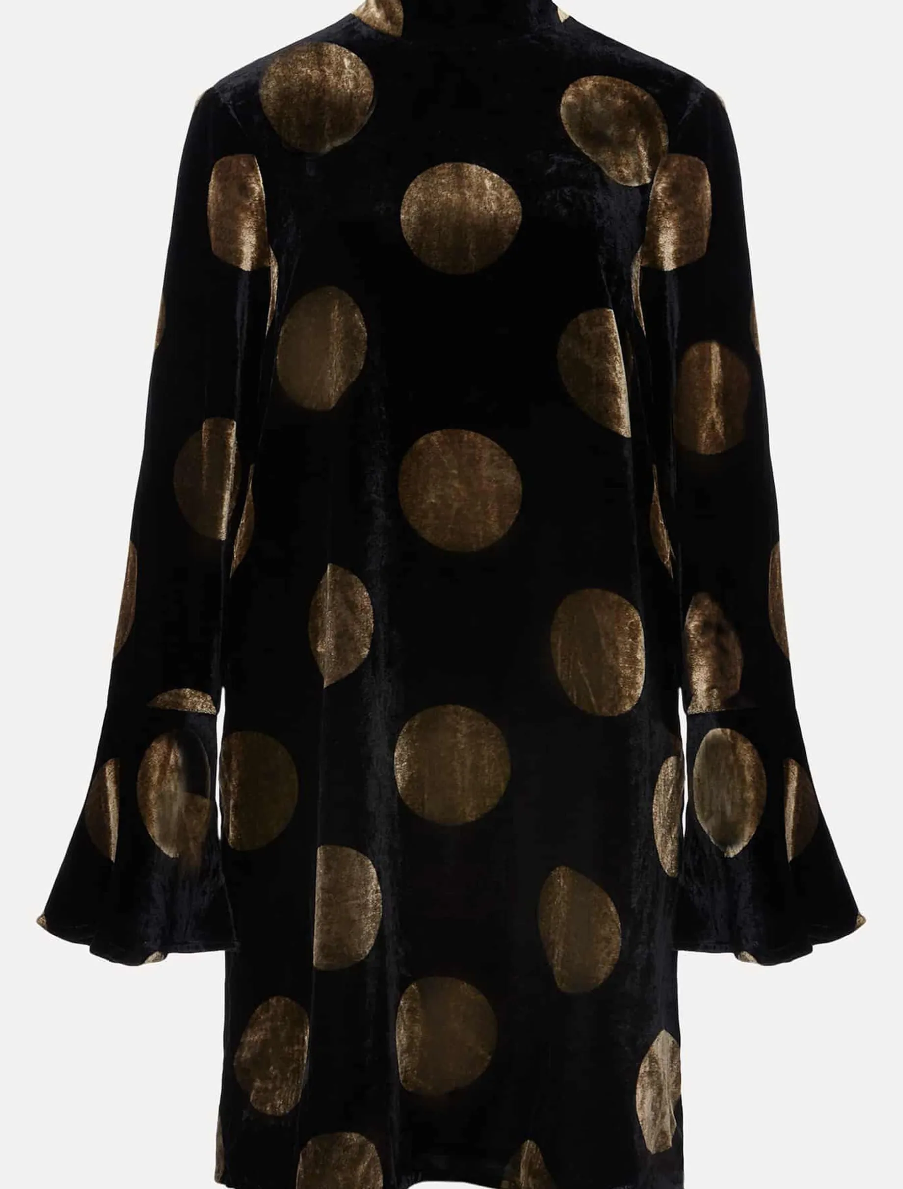 Dresses^Phase Eight Aylin Spot Bell Sleeve Dress Black/Gold