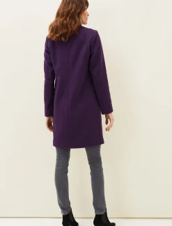 Coats^Phase Eight Baillie Wool Coat Purple