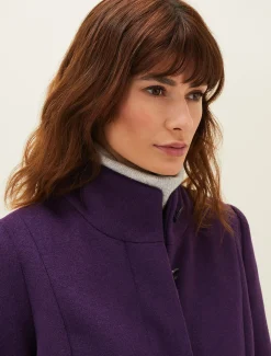 Coats^Phase Eight Baillie Wool Coat Purple