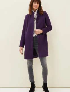 Coats^Phase Eight Baillie Wool Coat Purple