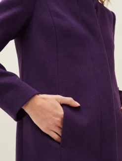 Coats^Phase Eight Baillie Wool Coat Purple