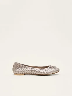 Flats^Phase Eight Ballet Pump Metallic