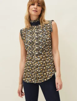 Shirts & Blouses^Phase Eight Bari Print Blouse Yellow