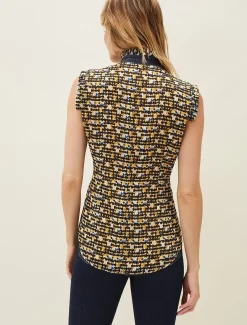 Shirts & Blouses^Phase Eight Bari Print Blouse Yellow