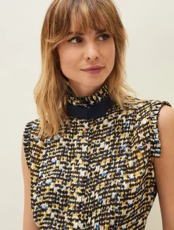 Shirts & Blouses^Phase Eight Bari Print Blouse Yellow