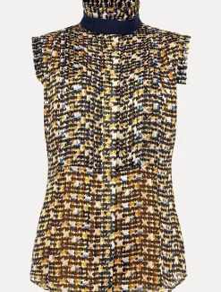 Shirts & Blouses^Phase Eight Bari Print Blouse Yellow