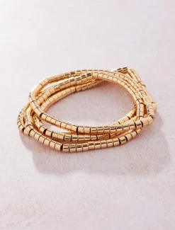 Jewellery^Phase Eight Beaded Bracelet Pack Gold