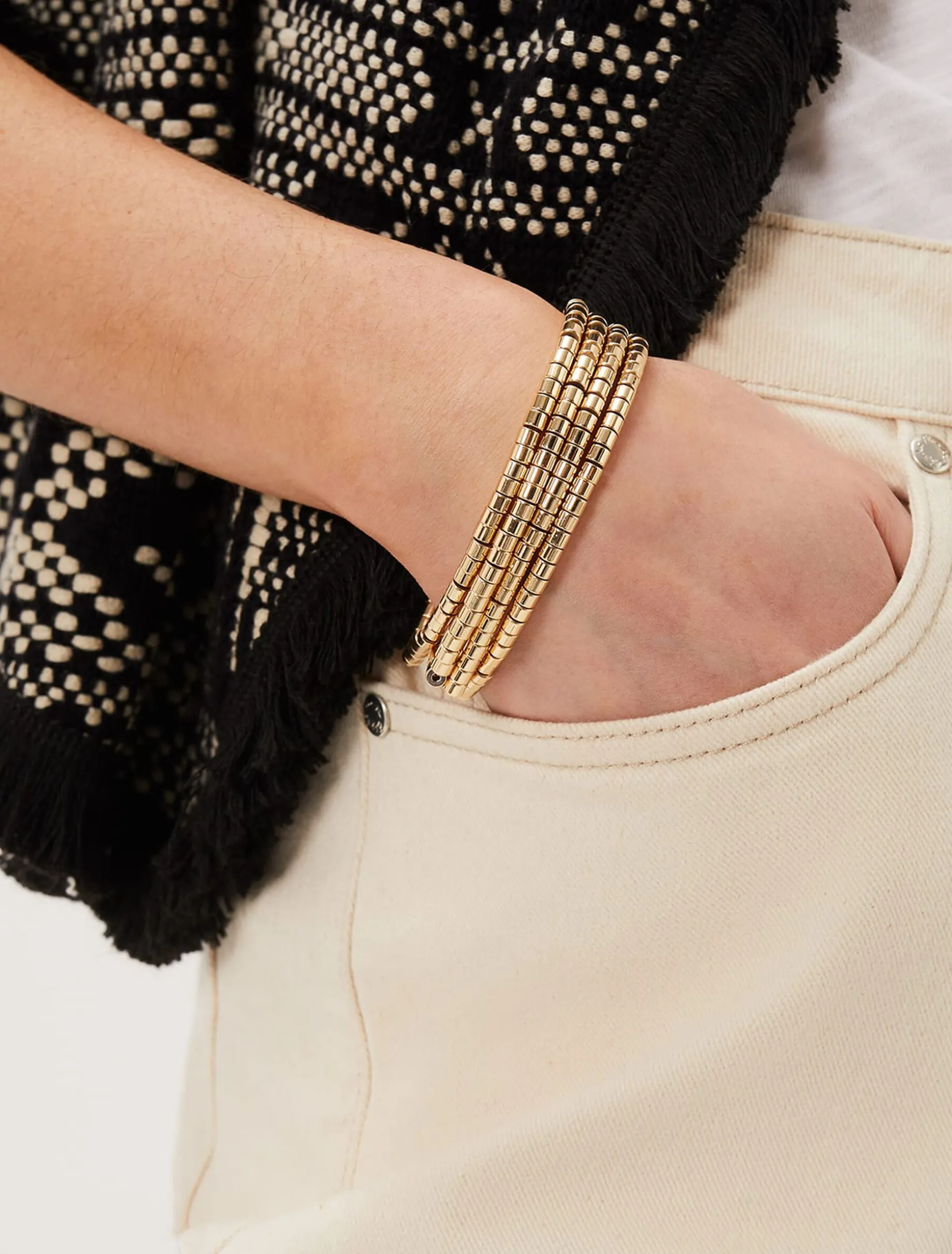Jewellery^Phase Eight Beaded Bracelet Pack Gold