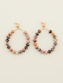 Jewellery^Phase Eight Beaded Hoop Earrings Multi/ Brights