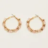 Jewellery^Phase Eight Beaded Hoop Earrings Gold